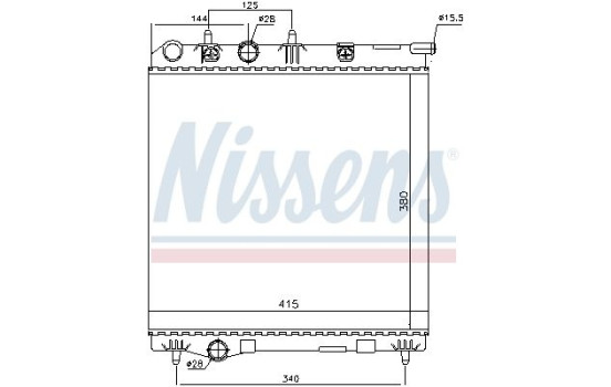Radiator, engine cooling 636002 Nissens, Image 2