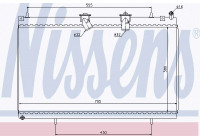 Radiator, engine cooling 636003 Nissens