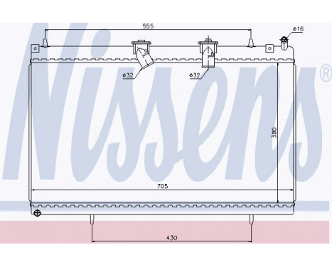 Radiator, engine cooling 636003 Nissens