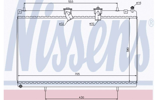 Radiator, engine cooling 636003 Nissens