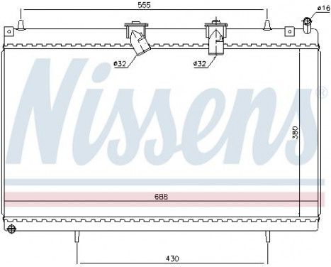 Radiator, engine cooling 636003 Nissens, Image 2