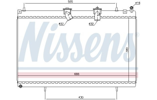 Radiator, engine cooling 636003 Nissens, Image 2