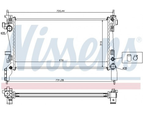 Radiator, engine cooling 636004 Nissens, Image 2