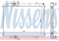 Radiator, engine cooling 636006 Nissens