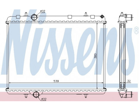 Radiator, engine cooling 636006 Nissens