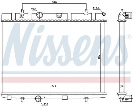 Radiator, engine cooling 636007 Nissens, Image 2