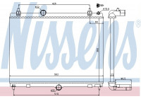 Radiator, engine cooling 636009 Nissens