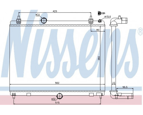 Radiator, engine cooling 636009 Nissens