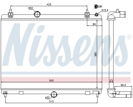 Radiator, engine cooling 636009 Nissens, Image 2