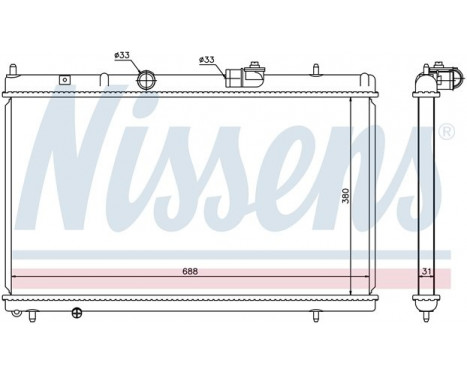 Radiator, engine cooling 636013 Nissens