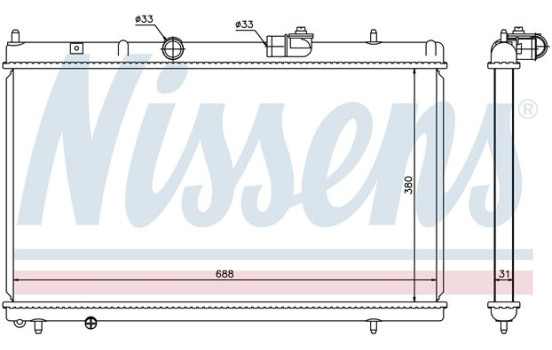 Radiator, engine cooling 636013 Nissens