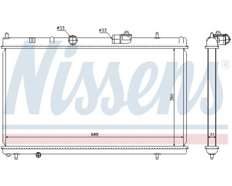 Radiator, engine cooling 636013 Nissens, Image 2