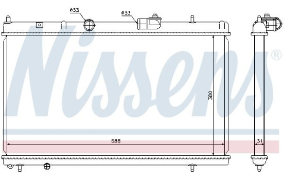 Radiator, engine cooling 636013 Nissens, Image 2