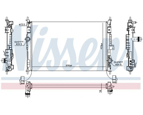 Radiator, engine cooling 636014 Nissens