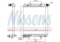 Radiator, engine cooling 636016 Nissens