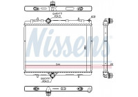 Radiator, engine cooling 636029 Nissens