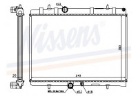 Radiator, engine cooling 63607A Nissens