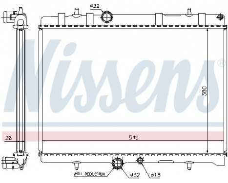 Radiator, engine cooling 63607A Nissens, Image 2