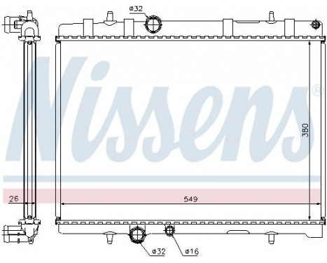 Radiator, engine cooling 63608A Nissens, Image 2