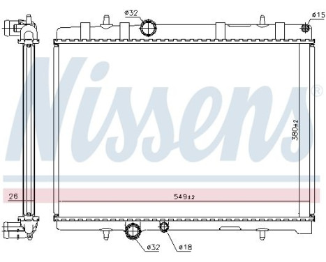 Radiator, engine cooling 63608A Nissens, Image 6