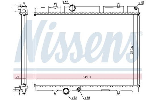 Radiator, engine cooling 63608A Nissens, Image 6