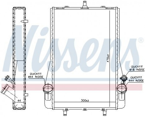 Radiator, engine cooling 63624 Nissens