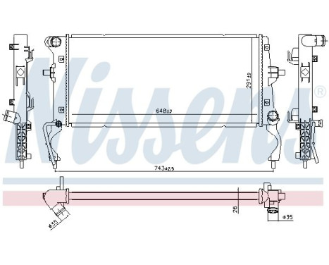Radiator, engine cooling 636728 Nissens, Image 5