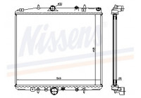Radiator, engine cooling 63695A Nissens