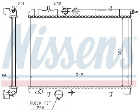 Radiator, engine cooling 63697 Nissens, Image 2