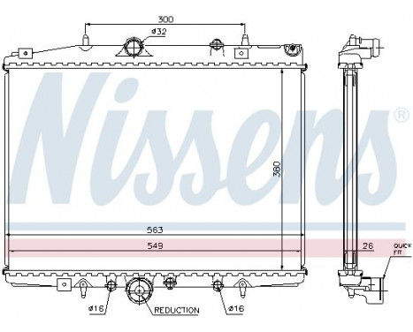 Radiator, engine cooling 63702 Nissens, Image 2