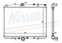 Radiator, engine cooling 63704A Nissens