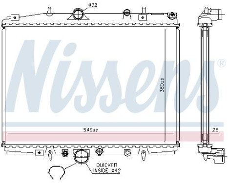 Radiator, engine cooling 63704A Nissens, Image 7