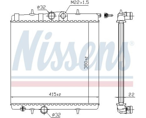 Radiator, engine cooling 63708A Nissens, Image 7