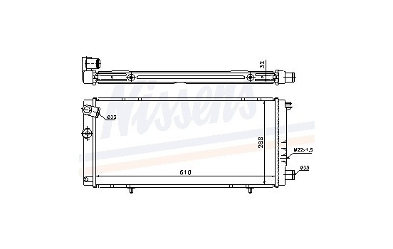 Radiator, engine cooling 63729A Nissens