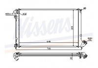 Radiator, engine cooling 63733 Nissens