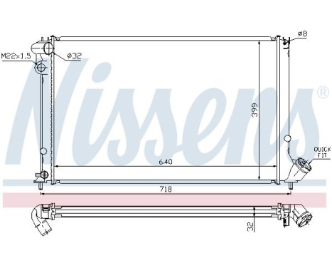 Radiator, engine cooling 63733 Nissens, Image 2