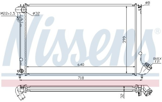 Radiator, engine cooling 63733 Nissens, Image 2