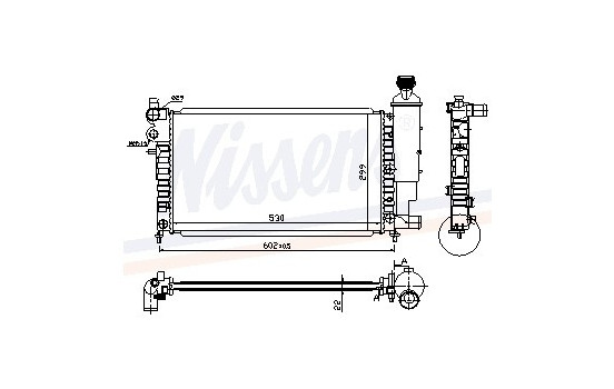 Radiator, engine cooling 63745A Nissens
