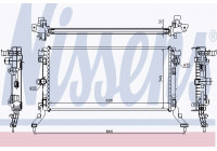 Radiator, engine cooling 637603 Nissens