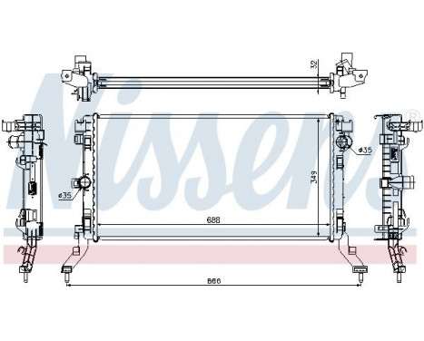 Radiator, engine cooling 637603 Nissens, Image 2