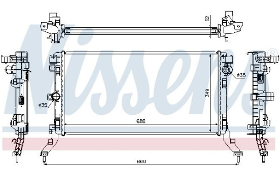 Radiator, engine cooling 637603 Nissens, Image 2