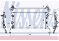 Radiator, engine cooling 637604 Nissens