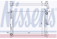 Radiator, engine cooling 637605 Nissens