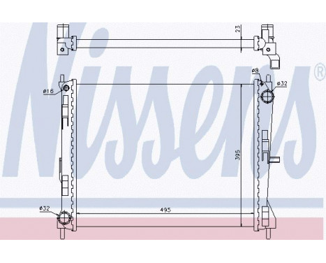 Radiator, engine cooling 637605 Nissens