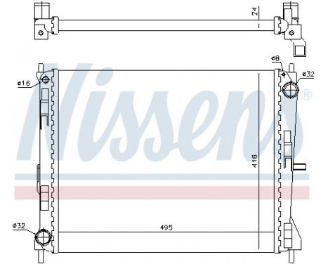 Radiator, engine cooling 637605 Nissens, Image 2