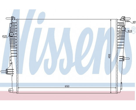 Radiator, engine cooling 637606 Nissens