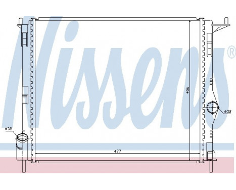 Radiator, engine cooling 637609 Nissens