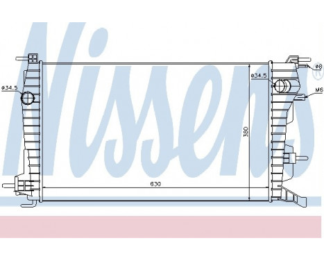 Radiator, engine cooling 637616 Nissens