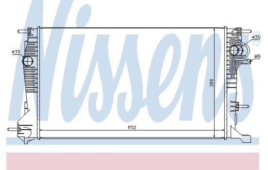 Radiator, engine cooling 637617 Nissens