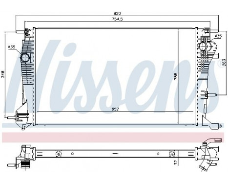 Radiator, engine cooling 637617 Nissens, Image 2